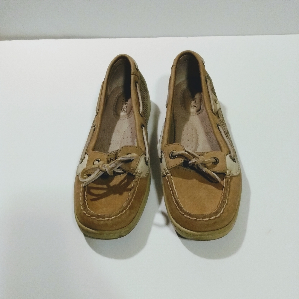Sperry Top Sider 7M Tan Khaki Loafers Flats Casual shoes footwear Woman … - Picture 2 of 5
